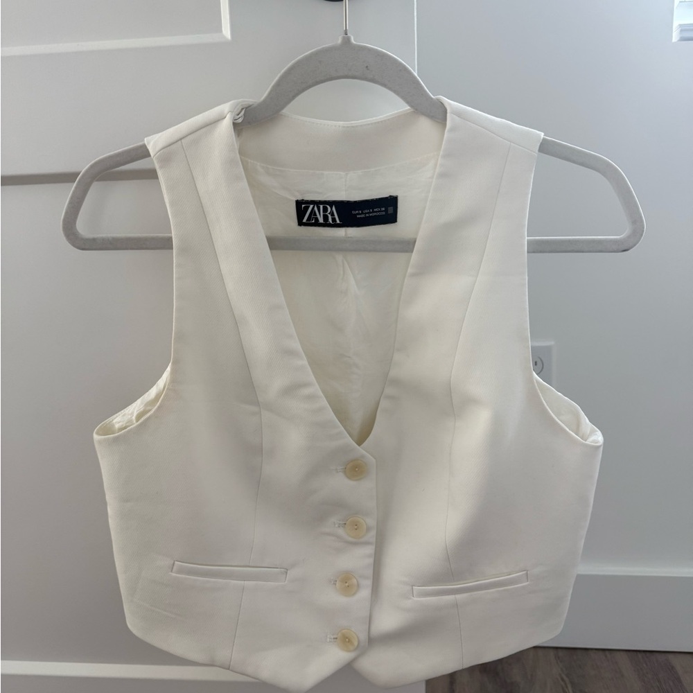 Zara Cream Sleeveless Vest
